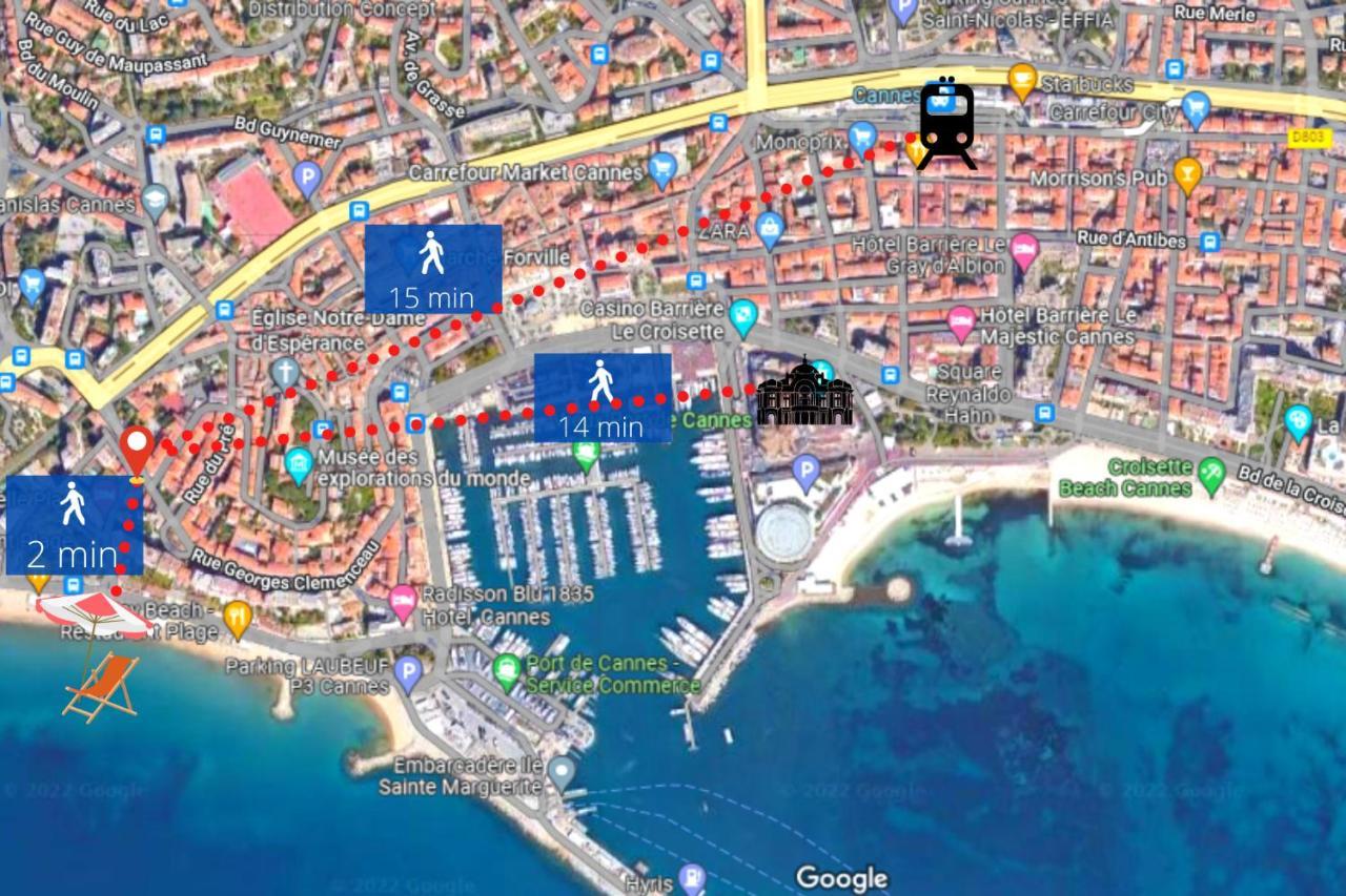 Le Clem - 100M Des Plages - Suquet - Verriere Cote D'Azur Cannes Eksteriør bilde